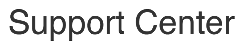 Support Center Help Center home page